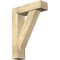 Ekena Millwork Traditional Block Rough Sawn Bracket w/ Offset Brace, Douglas Fir, 6"W x 20"D x 28"H BKT0604X20X28TRA05RDF - alternate 1